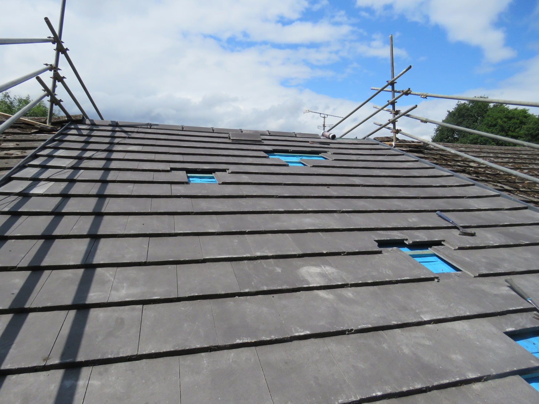 Natural slate roof repair in Plymouth